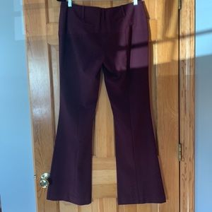 Victoria’s Secret maroon dress pants hidden front pockets and faux back pockets